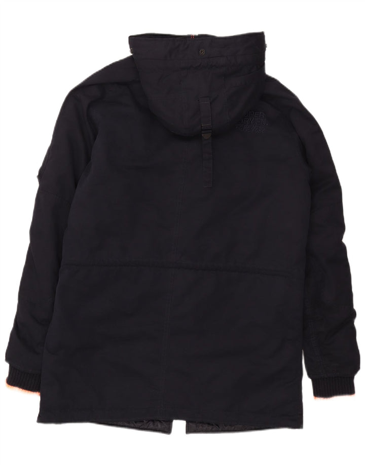 Męska kurtka parka z kapturem Superdry UK 38, średni granatowy poliester