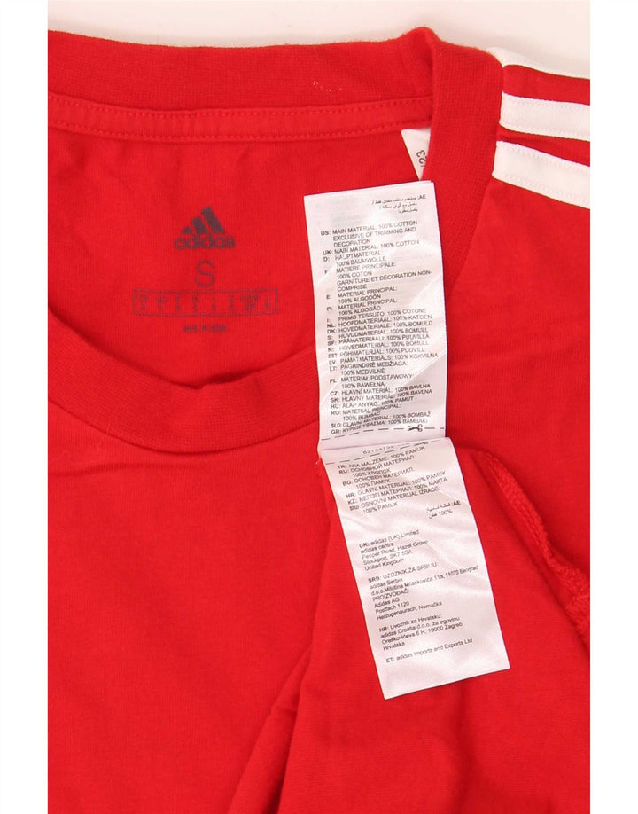 Adidas Męska Koszulka Top Mała Czerwona Bawełna
