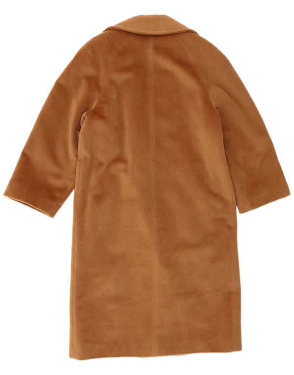 Vintage damski płaszcz oversize z podwójnymi piersiami UK 10 Small Beige