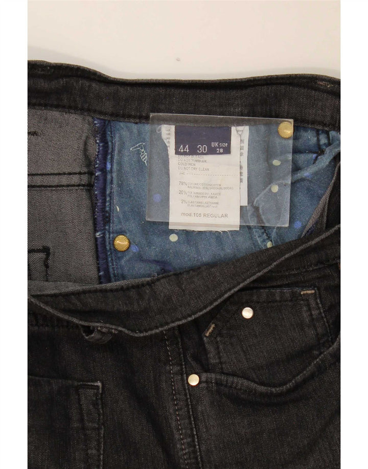 Damskie proste dżinsy Trussardi IT 44 Medium W28 L28 Szara bawełna
