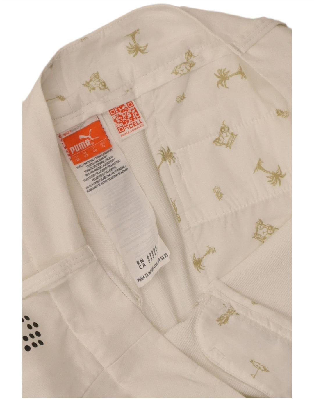 Damskie spodenki Chino Puma UK 12 Medium W34 Biały poliester
