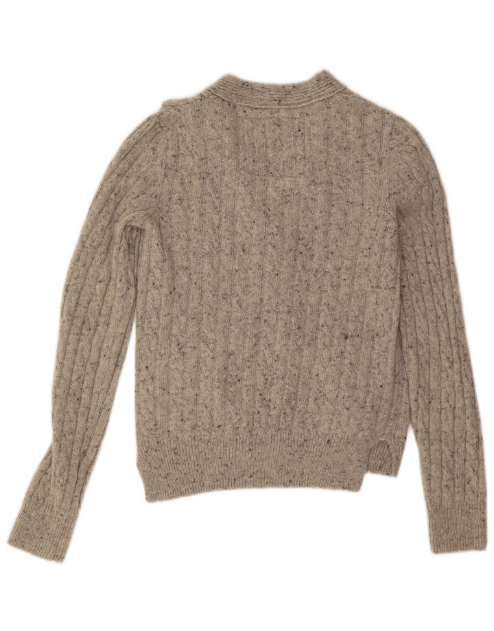 Damski sweter oversize Superdry UK 10, mały, szary, wełniany w cętki