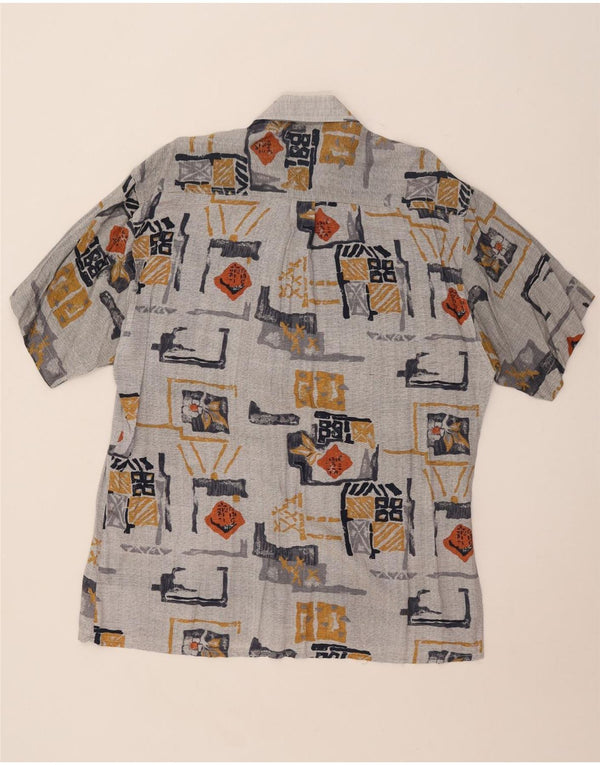 Greenfield Mens Short Sleeve Shirt Size 41/42 Large Multicoloured Patchwork