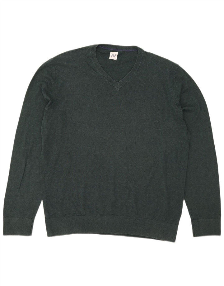 Męski sweter Gap z dekoltem w kształcie litery V, XL, zielony