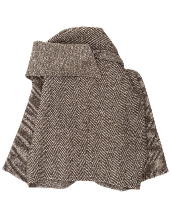 Vintage damska kurtka typu oversize Bolero UK 16, duża, szara jodełka