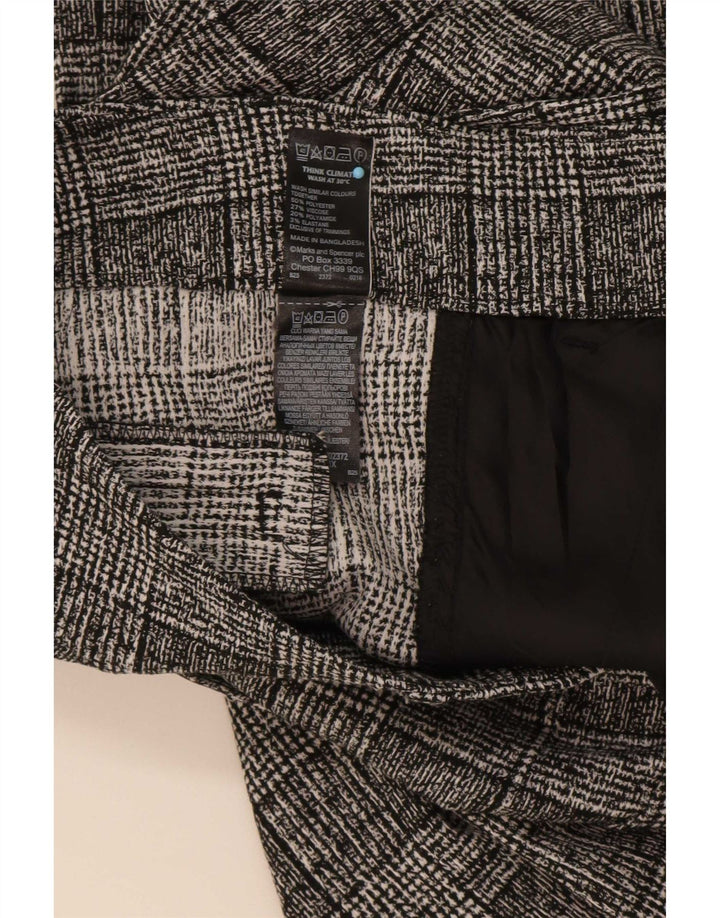 Damskie spodnie garniturowe Marks & Spencer UK 14 Large W34 L32 Szara kratka