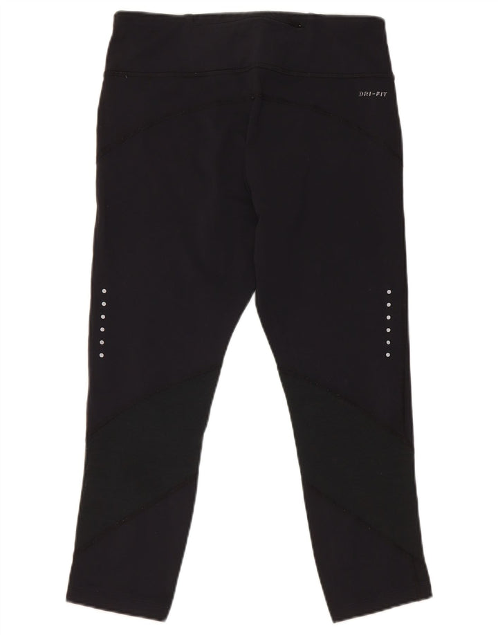Damskie legginsy Nike Dri Fit Capri UK 12, średni czarny nylon