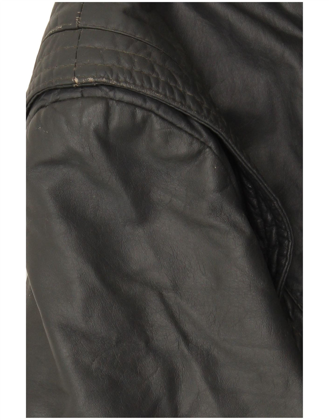 Męska kurtka skórzana VINTAGE UK 40, duża, szara skóra