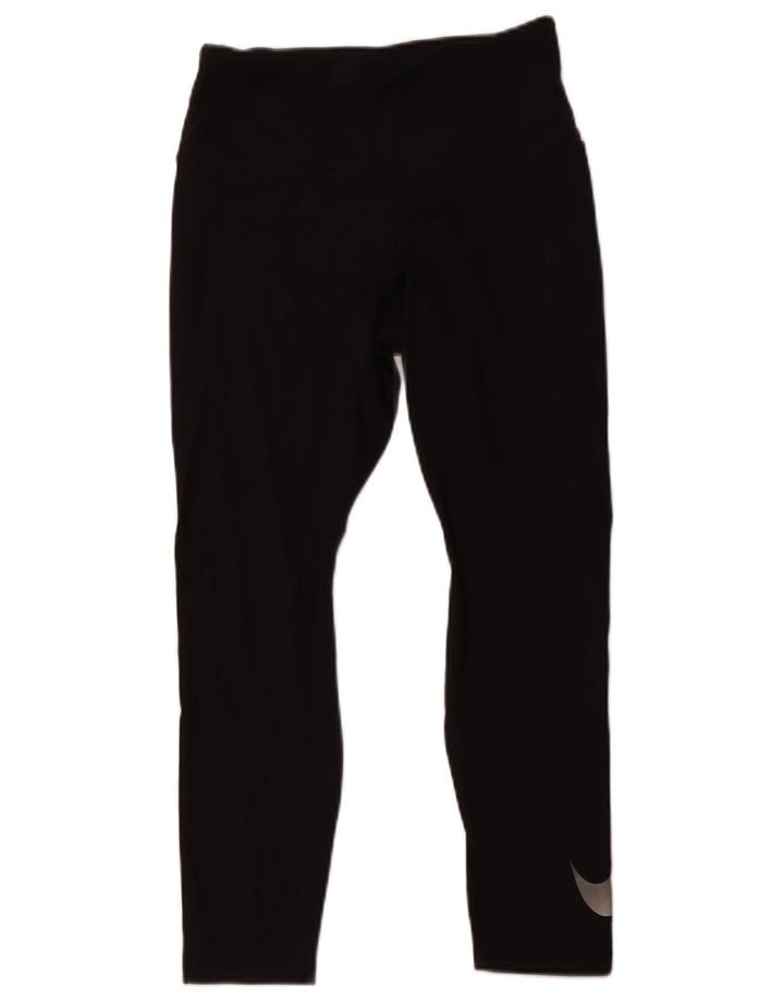 Damskie legginsy NIKE Dri Fit UK 12, średni czarny poliester