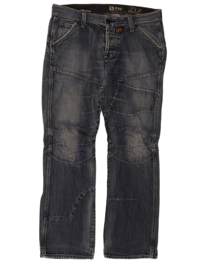 Męskie jeansy Bootcut G-Star 3301 W36 L34 Niebieska bawełna