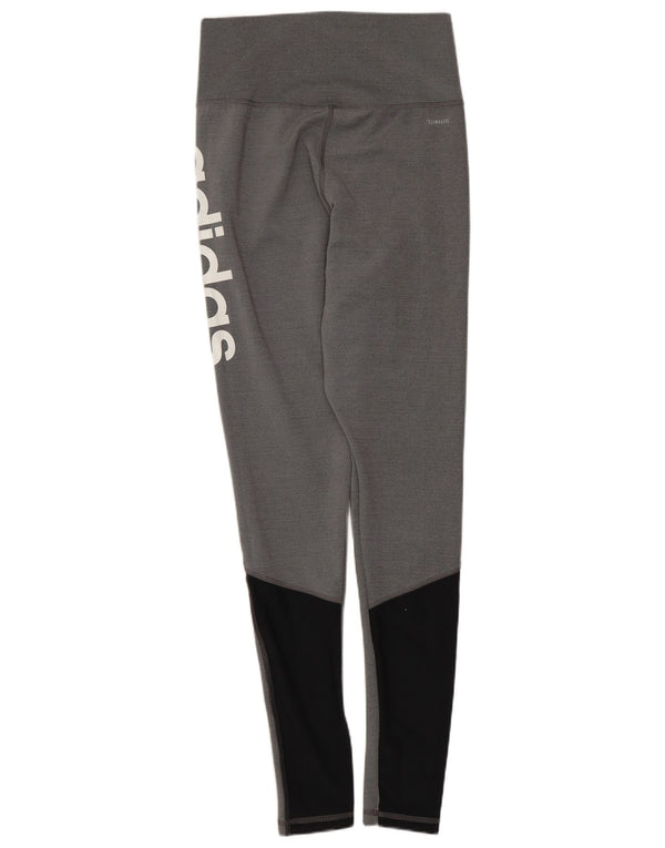Damskie legginsy Adidas Climalite Graphic UK 8/10 Small Grey Colorblock