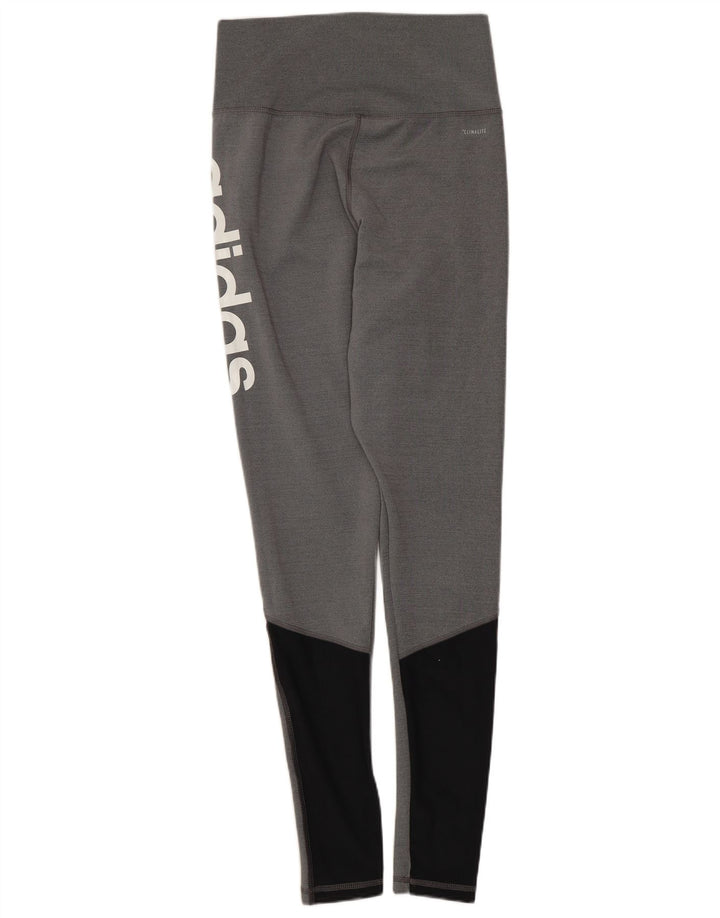 Damskie legginsy Adidas Climalite Graphic UK 8/10 Small Grey Colorblock