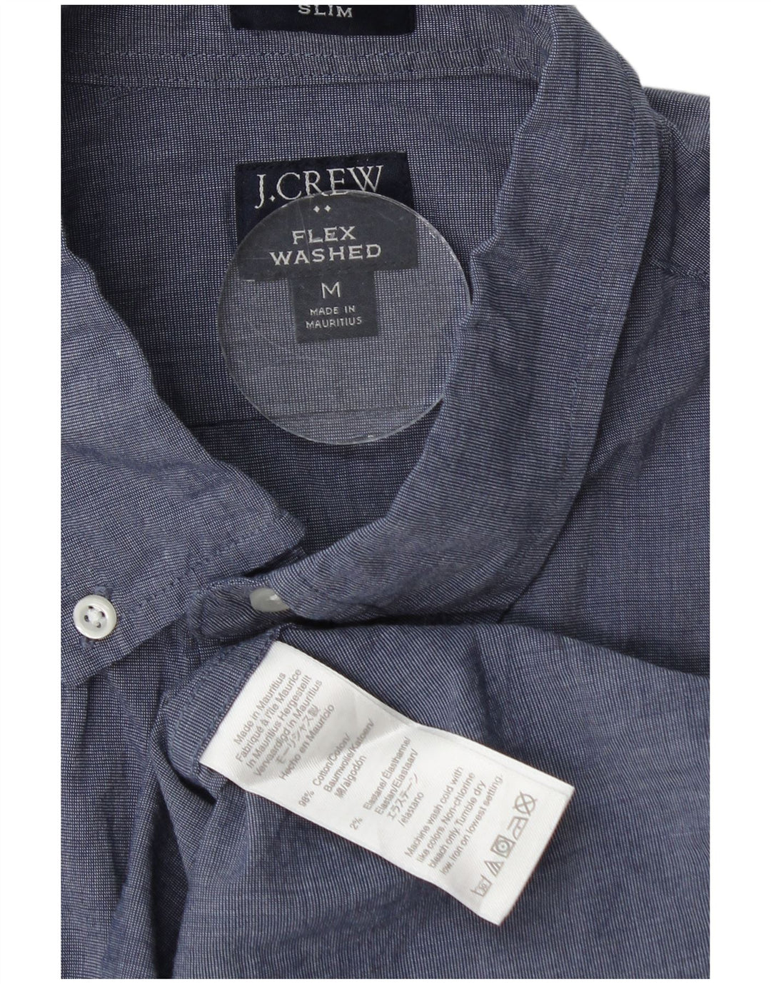 Koszula męska J. CREW Slim Fit, średnia, granatowa, bawełniana