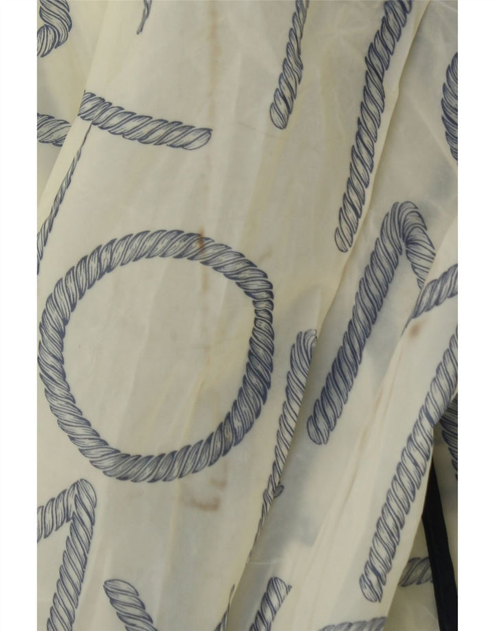 Damski graficzny płaszcz przeciwdeszczowy Tommy Hilfiger UK 10, mały, złamany biały poliuretan