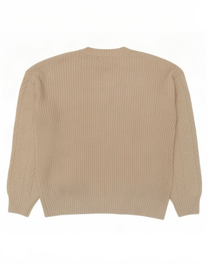 Marks & Spencer Damski sweter z dekoltem w kształcie litery V, UK 14, średni złamanej bieli
