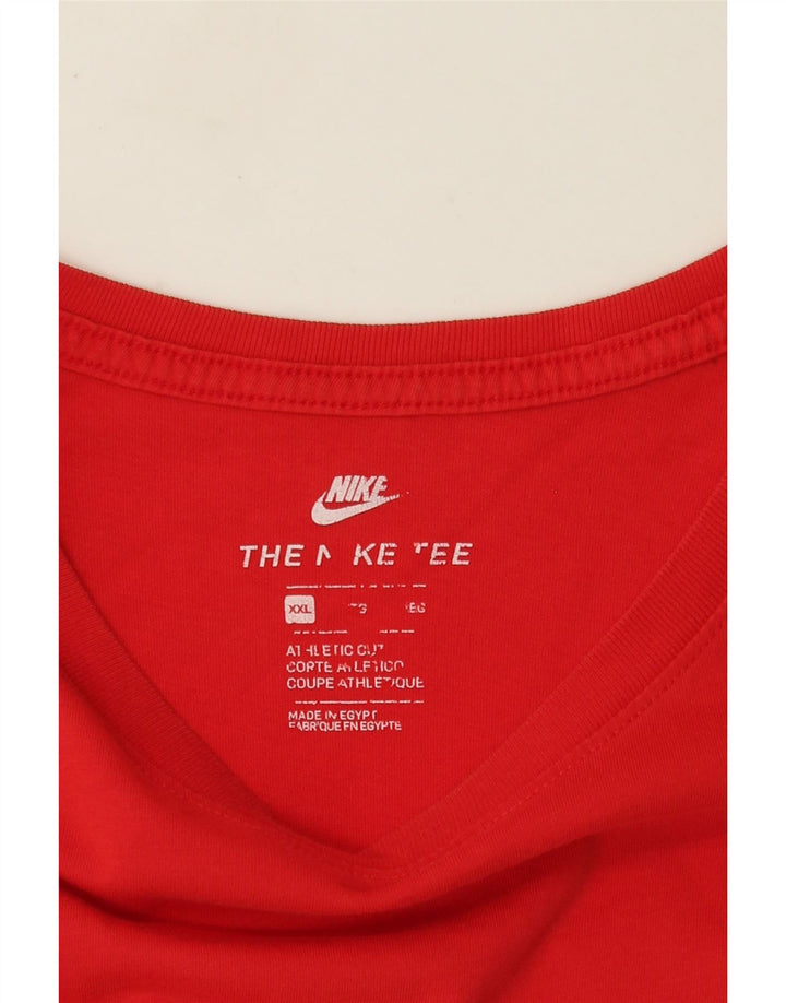 Męski T-shirt Nike Athletic Cut Graphic Top 2XL Czerwony