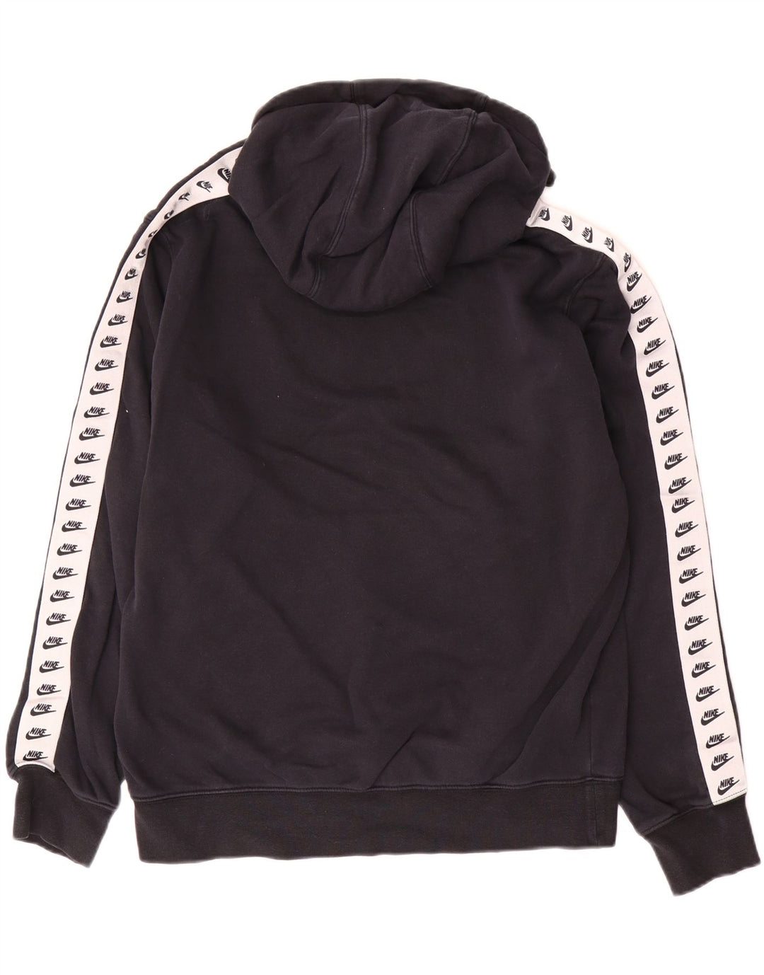 Męska bluza z kapturem Nike z grafiką, bawełniana, średnia czarna, z blokami kolorów