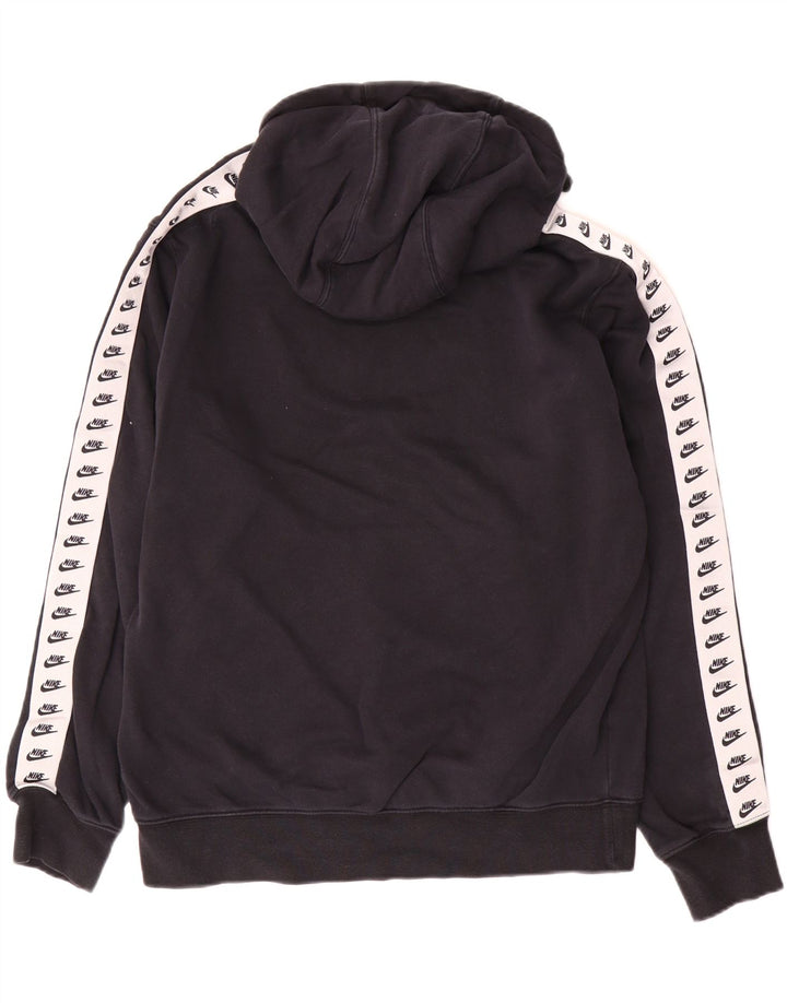 Męska bluza z kapturem Nike z grafiką, bawełniana, średnia czarna, z blokami kolorów