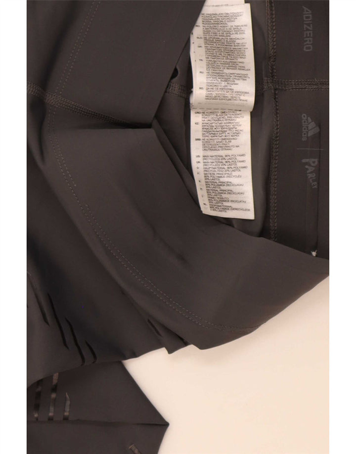 Damskie legginsy Adidas Climalite UK 8/10 w małe szare paski z poliamidu