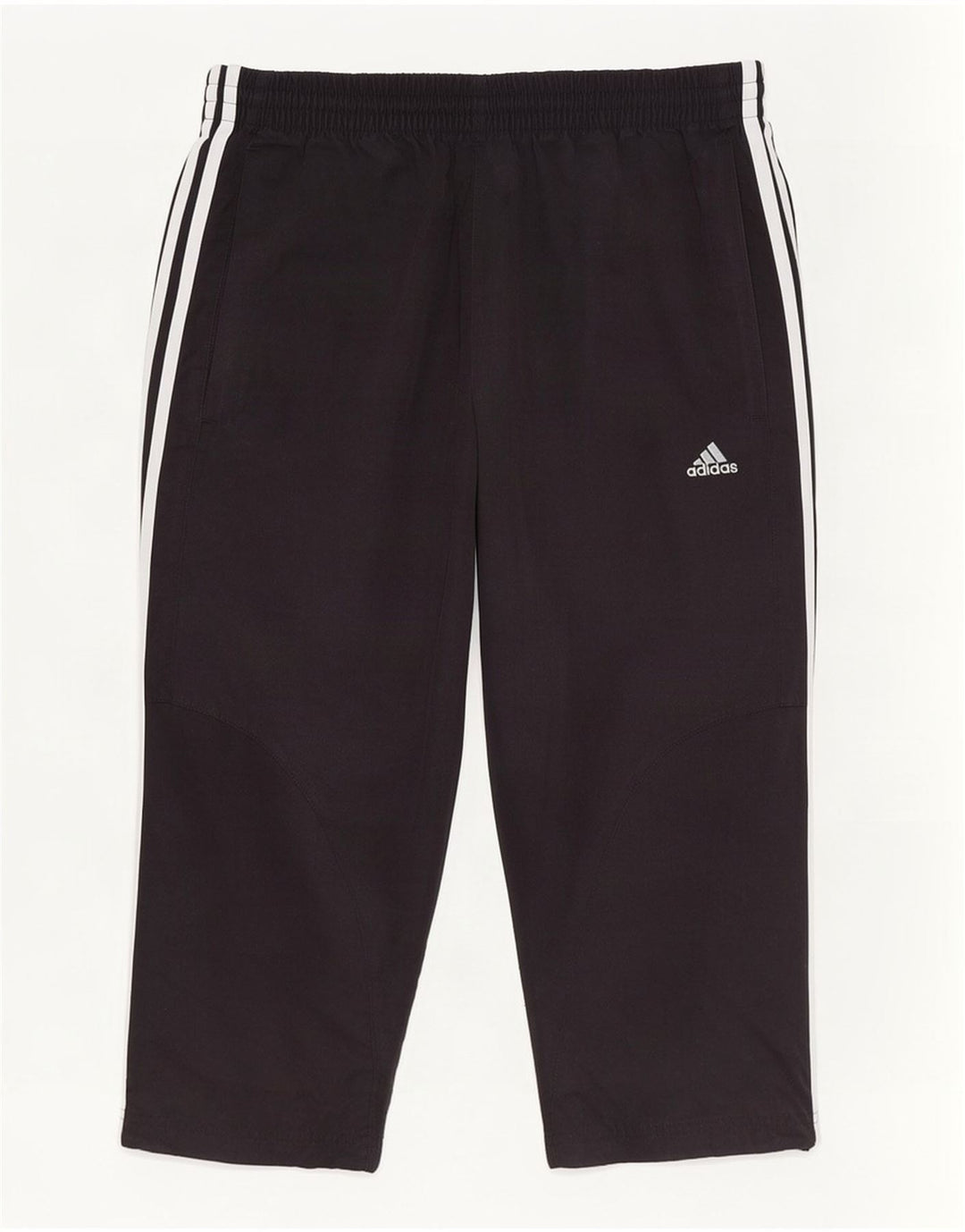 Damskie spodnie dresowe Adidas Capri UK 10, małe, czarne, poliestrowe
