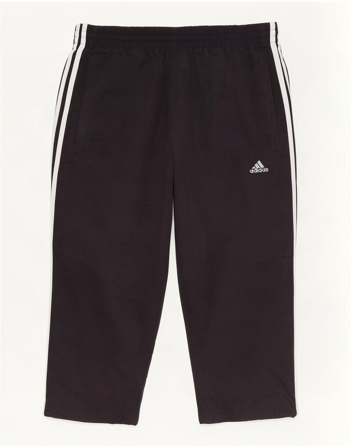 Damskie spodnie dresowe Adidas Capri UK 10, małe, czarne, poliestrowe