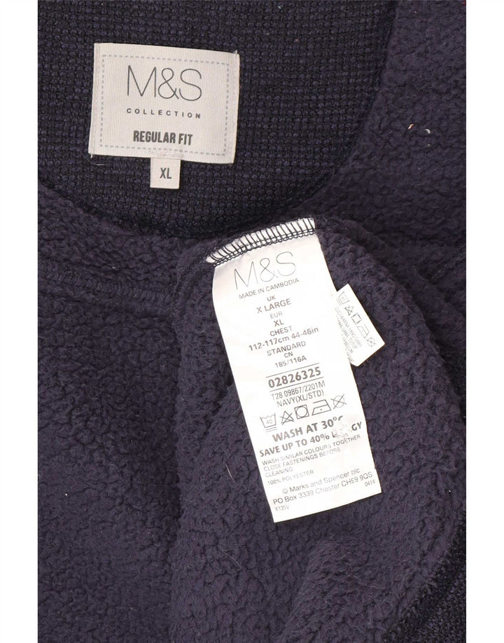 Męska kurtka bomber Marks & Spencer UK 42 XL, granatowa, poliester