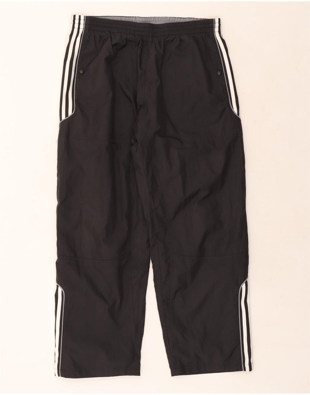 Męskie spodnie dresowe Adidas, duże, czarne, poliestrowe