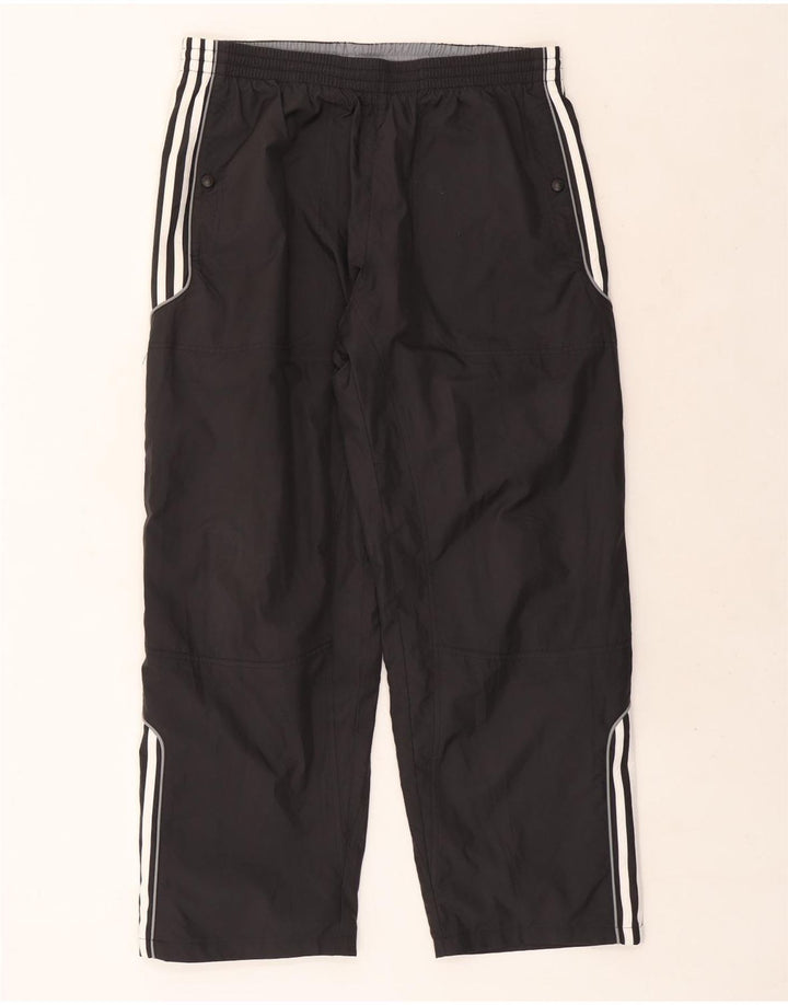 Męskie spodnie dresowe Adidas, duże, czarne, poliestrowe