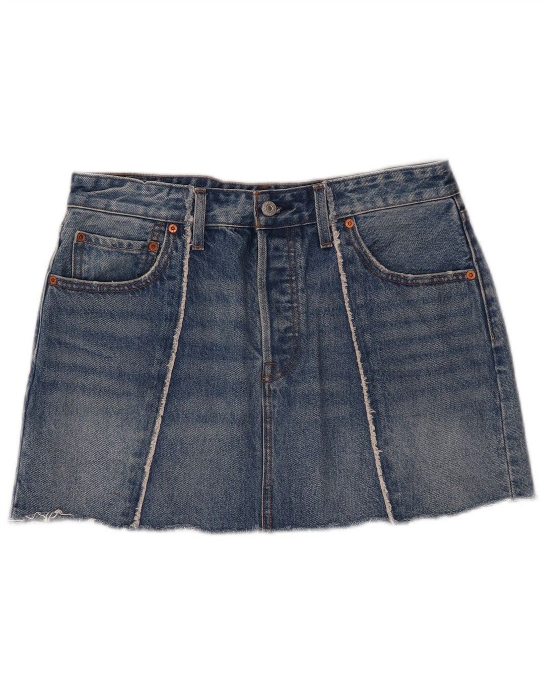 Damska mini spódniczka jeansowa Levi's W30 Średnioniebieska bawełna