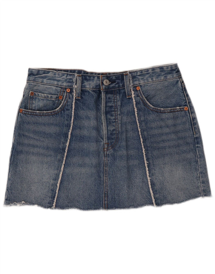 Damska mini spódniczka jeansowa Levi's W30 Średnioniebieska bawełna
