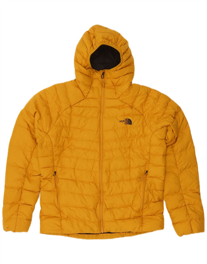 Męska ocieplana kurtka z kapturem The North Face UK 40, duża, żółta, poliestrowa