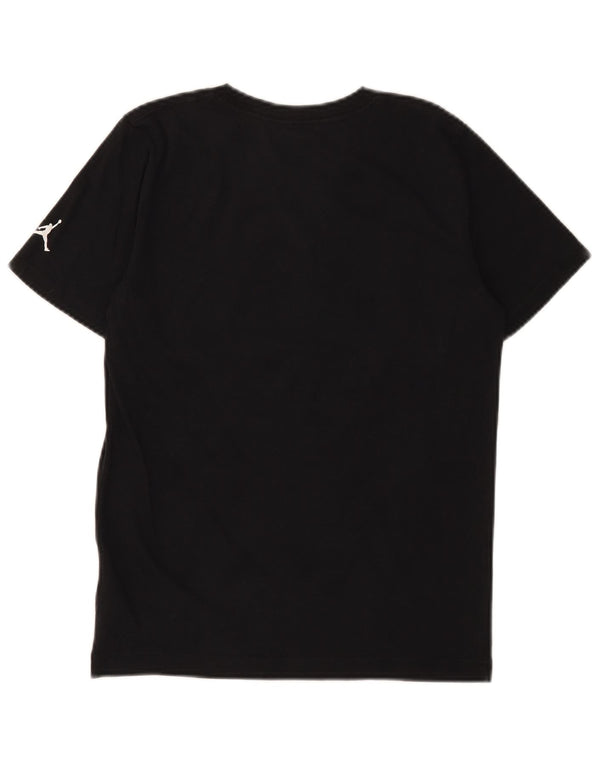 Chłopięcy T-shirt z grafiką Jordan na 12-13 lat, duży, czarny, bawełniany