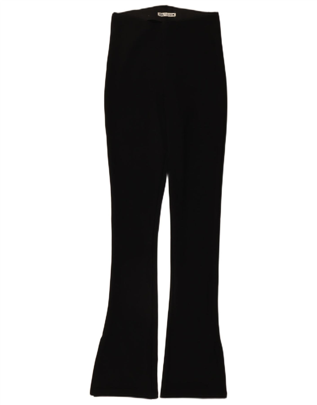 Spodnie damskie Zara Flare, małe, W26 L32, czarne, poliestrowe