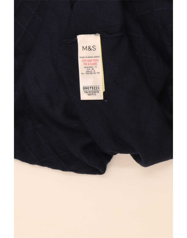 Sweter damski Marks & Spencer z okrągłym dekoltem, UK 12, średni granatowy