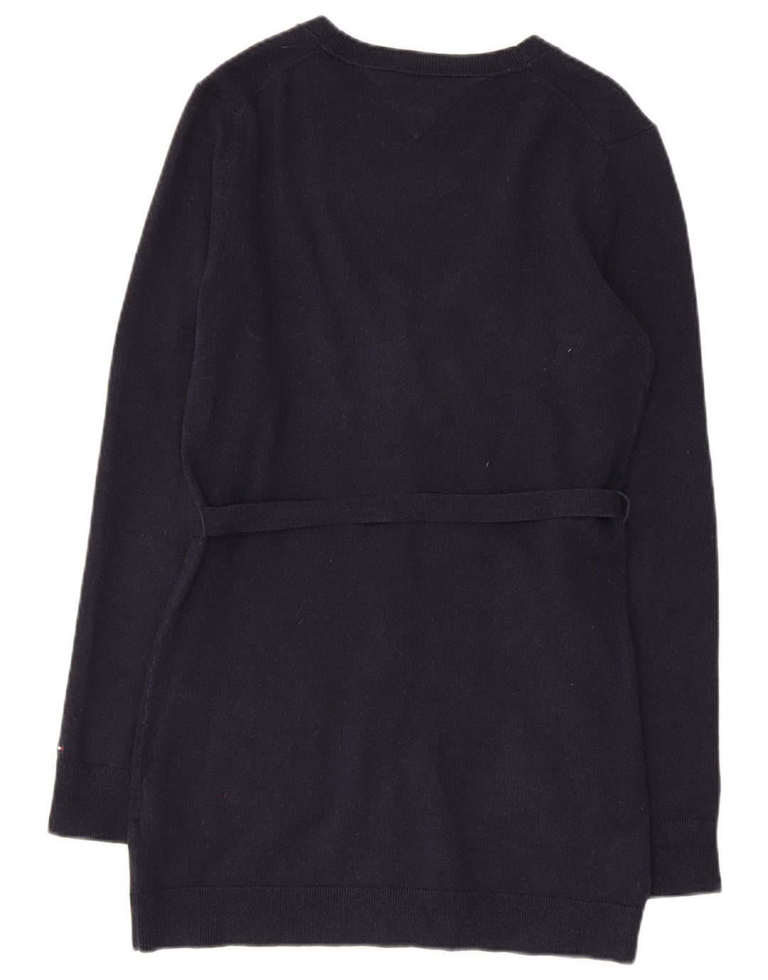 Damski sweter rozpinany TOMMY HILFIGER UK 12, średni granatowy, bawełniany