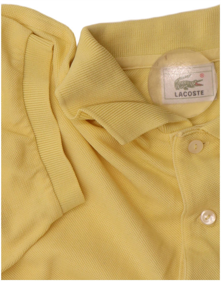 Męska koszulka polo Lacoste, rozmiar 3, mała, żółta, bawełniana