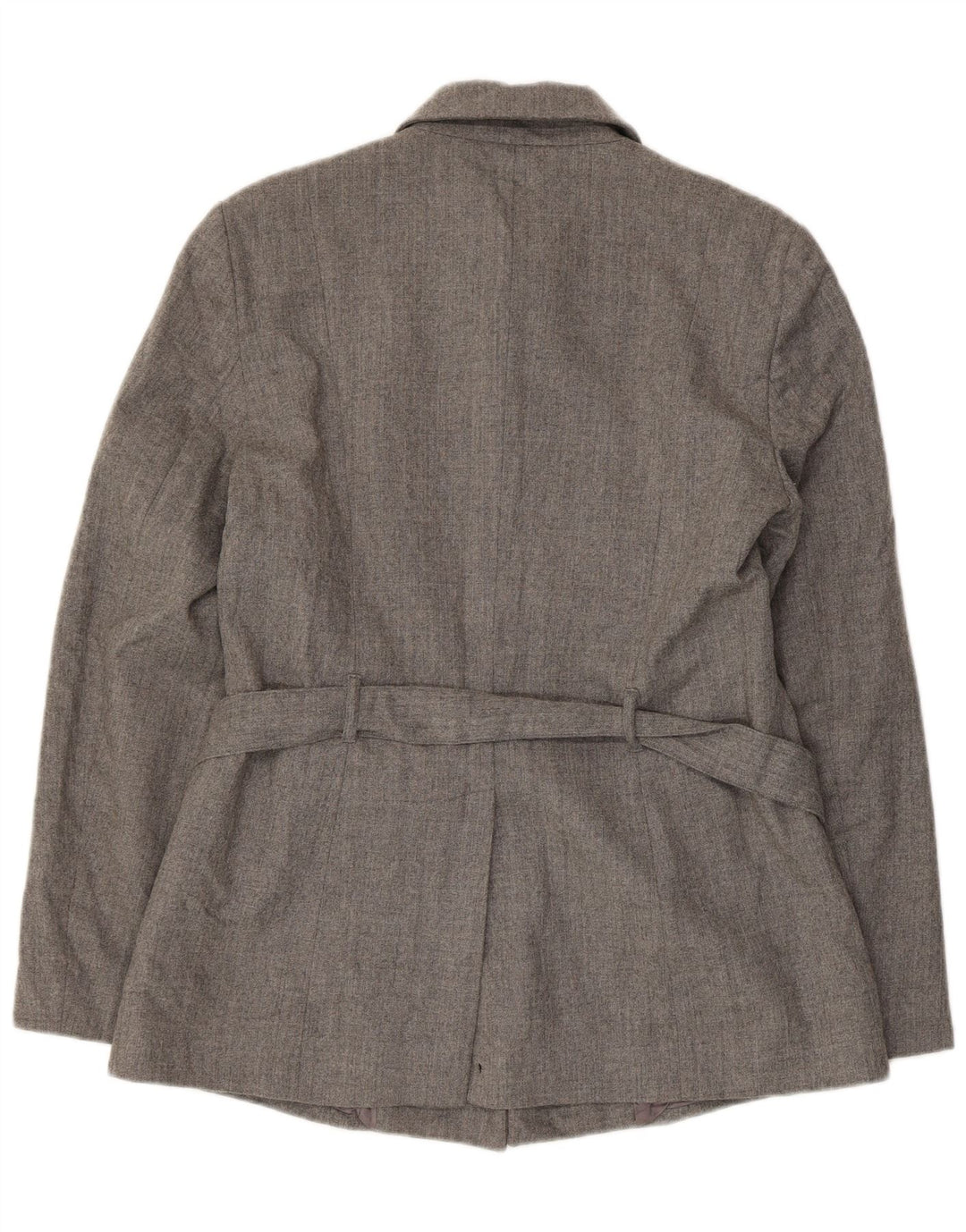 Damska marynarka Benetton zapinana na 5 guzików IT 44 Średnioszara wełna dziewicza