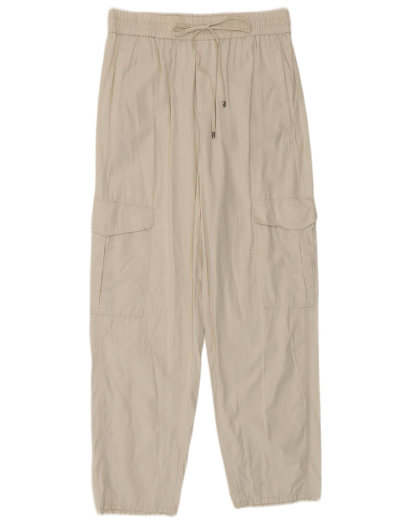 Damskie spodnie cargo MASSIMO DUTTI EU 40 Medium W30 L27 Off White