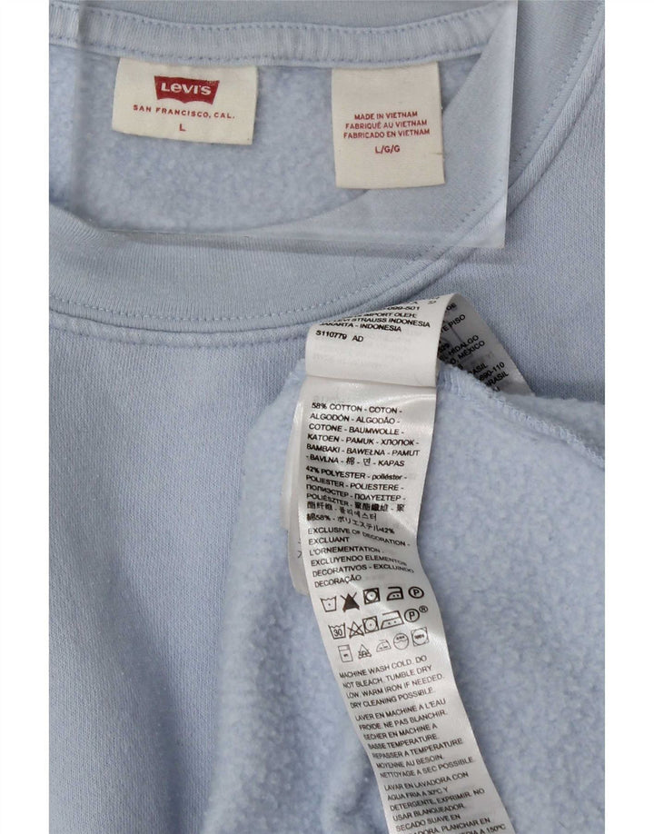 Damska bluza Levi's UK 16 Duża Niebieska Bawełna