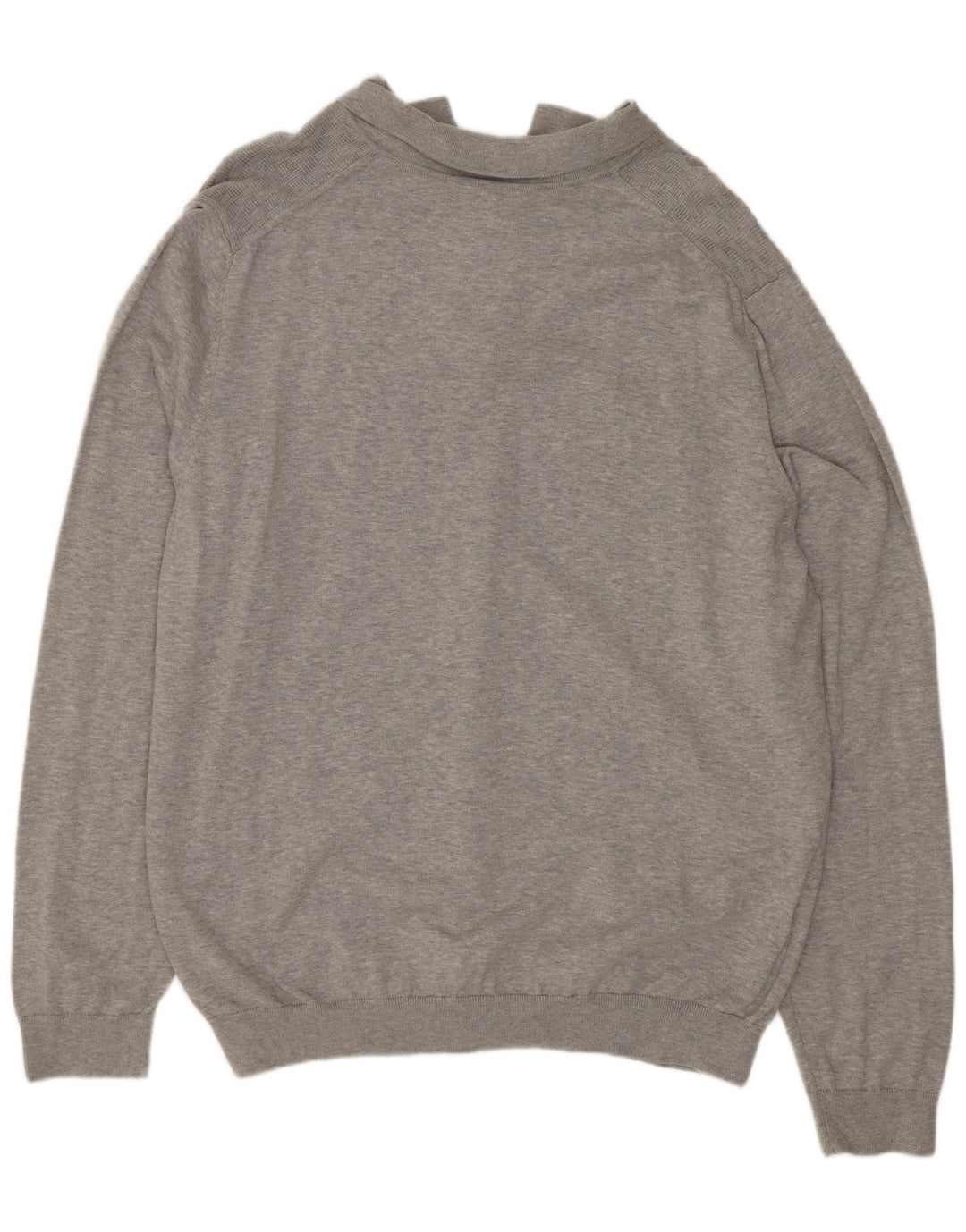 Marks & Spencer Męski sweter polo XL, szary, bawełniany