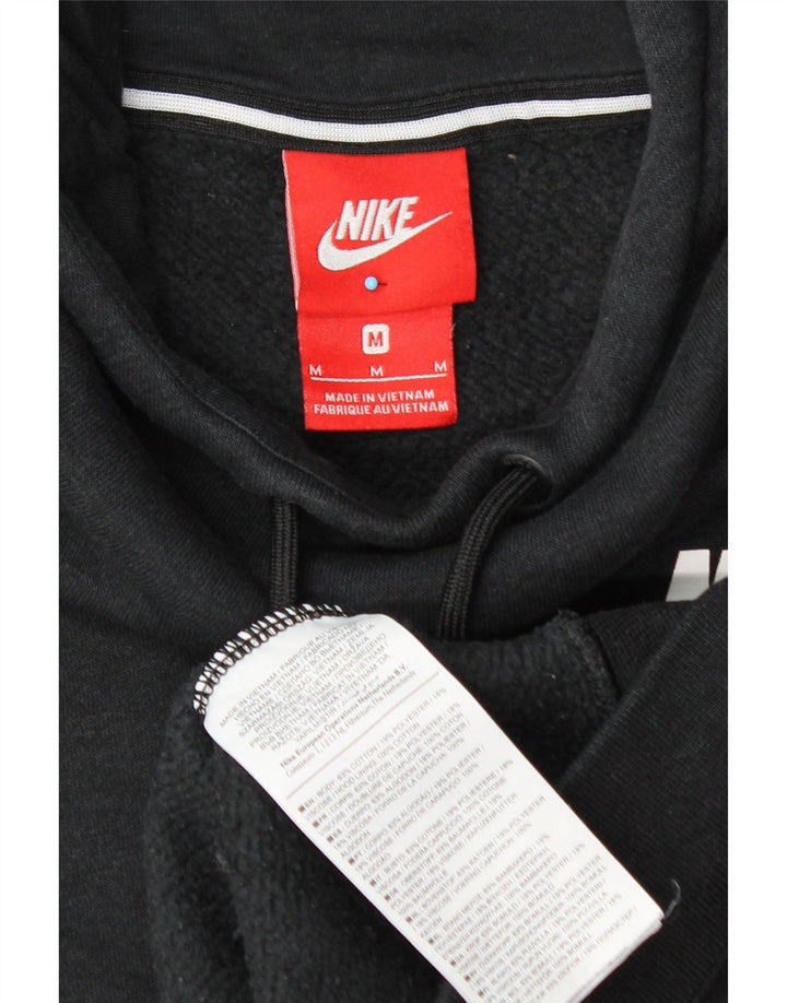 Męski sweter z kapturem NIKE z grafiką, średni czarny, bawełniany