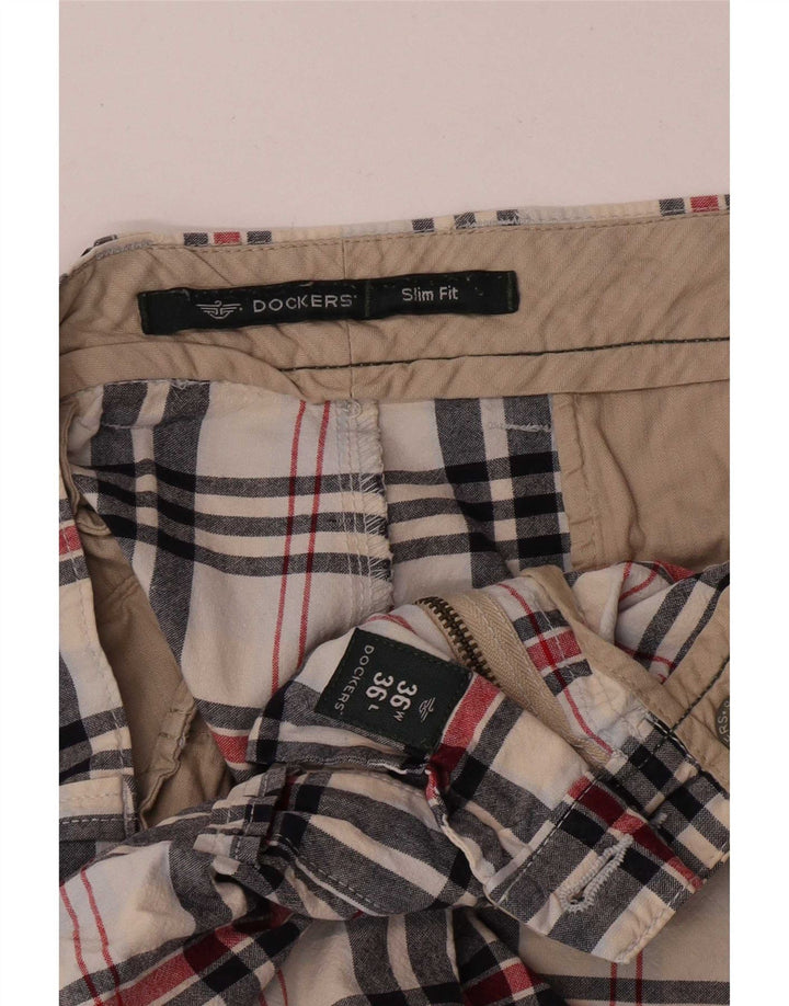 Męskie szorty casualowe Dockers Khakis Slim Fit W36 w dużą wielobarwną kratkę