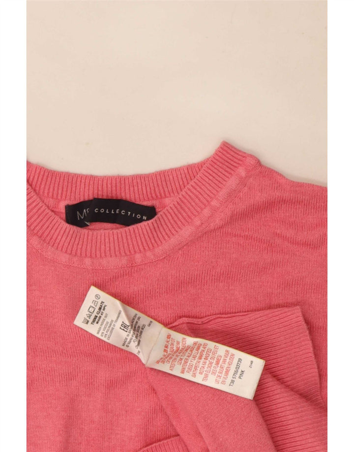 Marks & Spencer Damski sweter z okrągłym dekoltem, UK 8, mały różowy