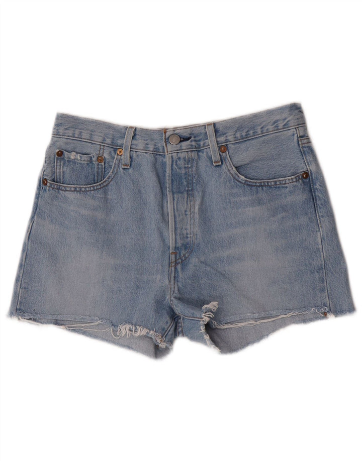 Damskie spodenki jeansowe Levi's 501 W28 Średnioniebieskie bawełniane