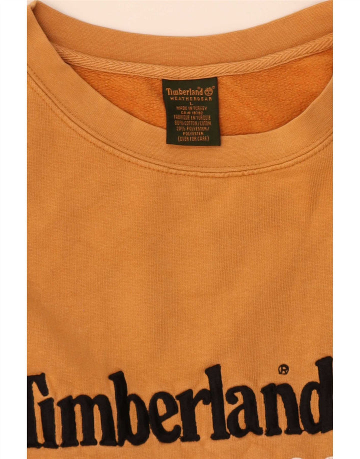 Męska bluza z grafiką Timberland, duża, pomarańczowa, bawełniana