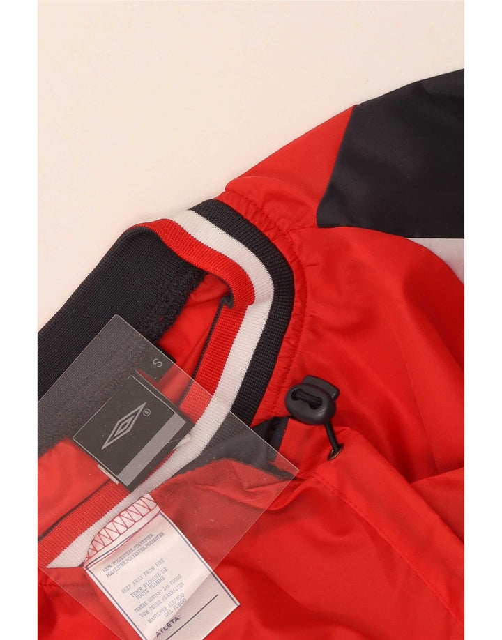 Męska bluza dresowa Umbro, mała, czerwona, poliestrowa bluza z blokami kolorów