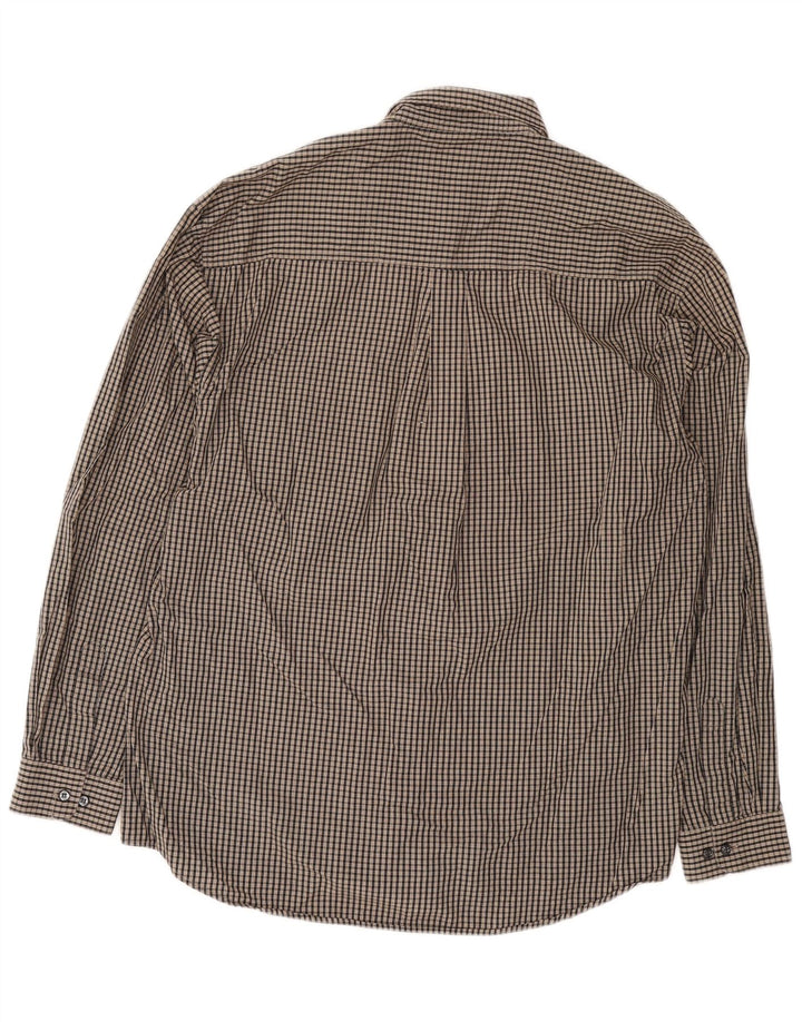 LERROS Mens Shirt XL Grey Check Cotton
