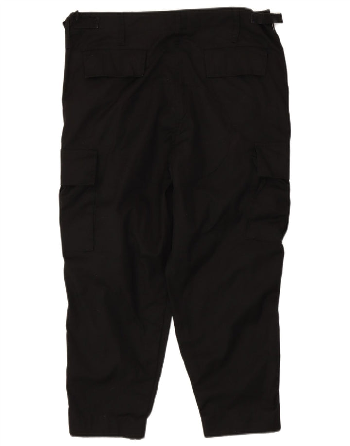 PATTON Mens Cargo Cropped Trousers Medium W32 L24 Black Polyester