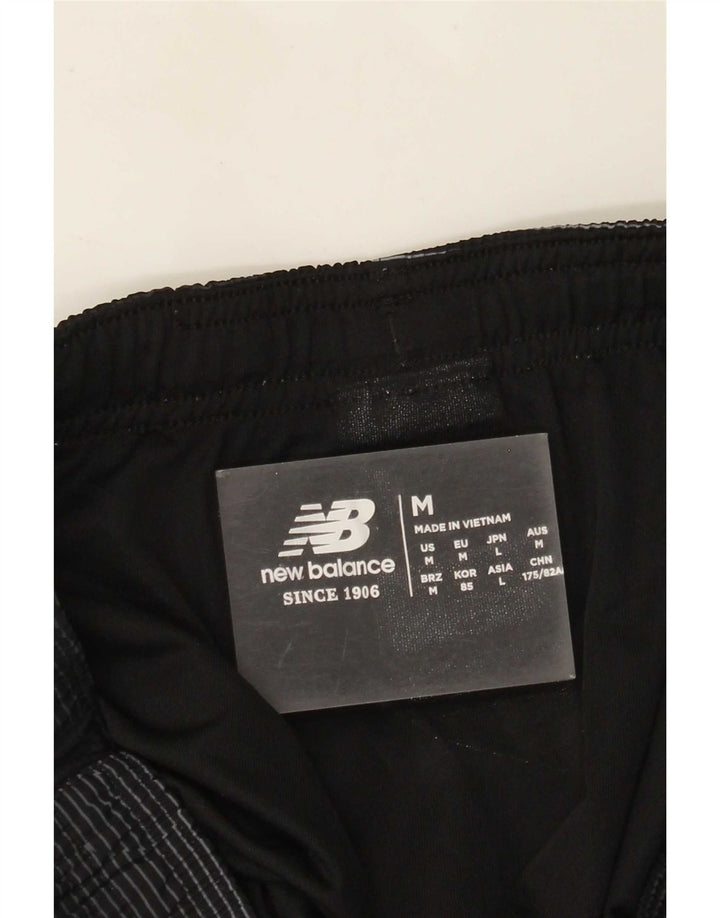 Męskie spodenki sportowe New Balance z grafiką, poliester w średnie czarne paski