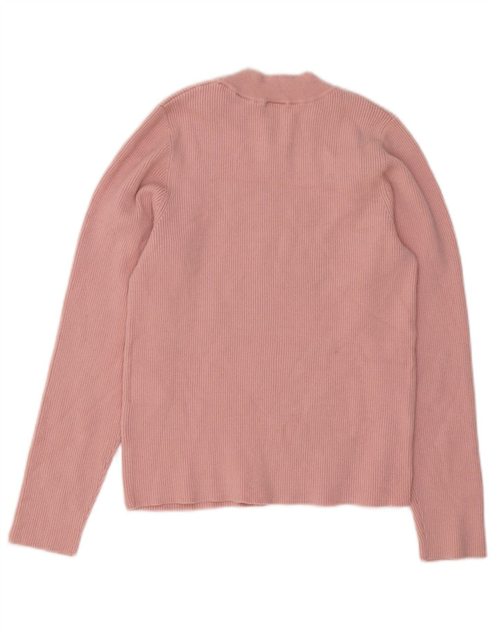 Damski krótki top Levi's z długim rękawem, UK 16, duży, różowy, akrylowy
